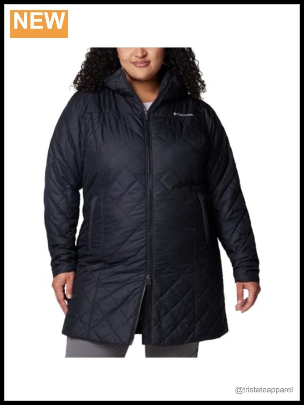 Plus Size Long Puffer Jacket Fleece Lined Recycled Insulation Rain Repellent